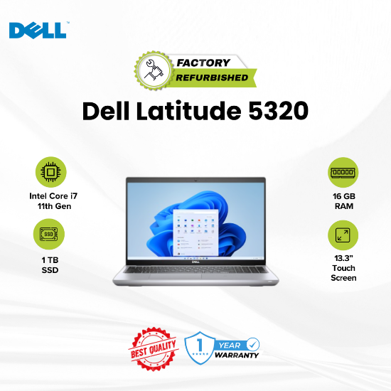 Picture of Latitude 5320 i7-11 Gen 16GB RAM 1TB SSD Win 11 Pro 13.3 Inch Touch Display