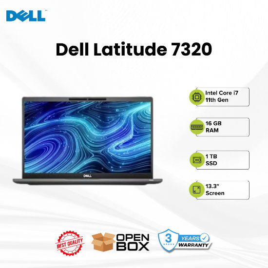 Picture of Dell Latitude 7320 Core i7 11 Gen 16GB 1TB SSD Open Box A+ 3 Years