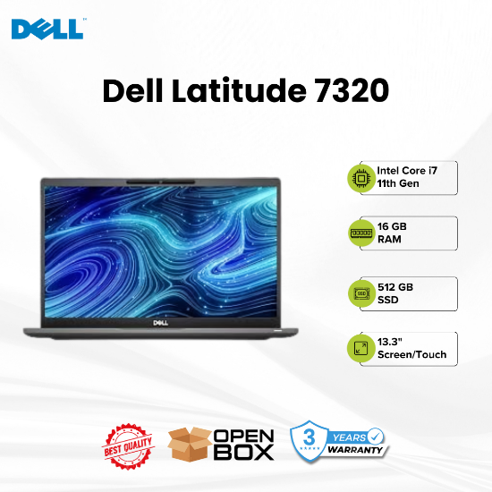 Picture of Dell Latitude 7320 Core i7 11 Gen 16GB 512GB SSD Touch Open Box A+ 3 Years