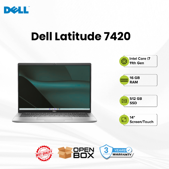 Picture of Dell Latitude 7420 Core i7 11 Gen 16GB 512GB SSD Touch Open Box A+ 3 Years