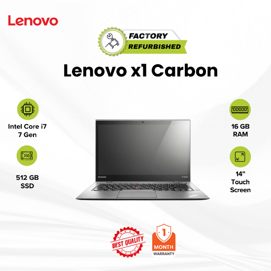 Picture of Lenovo X1 Carbon i7 7 Gen Touch 16GB 512GB Refurbished B+ 1 Month