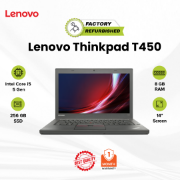 Picture of Lenovo ThinkPad T450 Core i5 5 Gen 8GB 256GB Refurbished B+ 1 Month