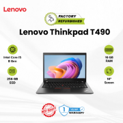 Picture of Lenovo ThinkPad T490 Core i5 8 Gen 16GB 256GB Refurbished A 1 Year