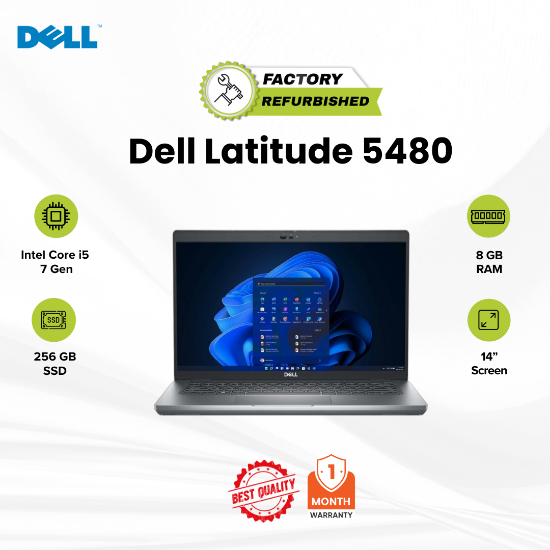 Picture of Dell Latitude 5480 Core i5 7 Gen 8GB 256GB Refurbished C 1 Month