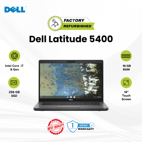 Picture of Dell Latitude 5400 Core i7 8 Gen 16GB 256GB Touch Refurbished A 1 Year