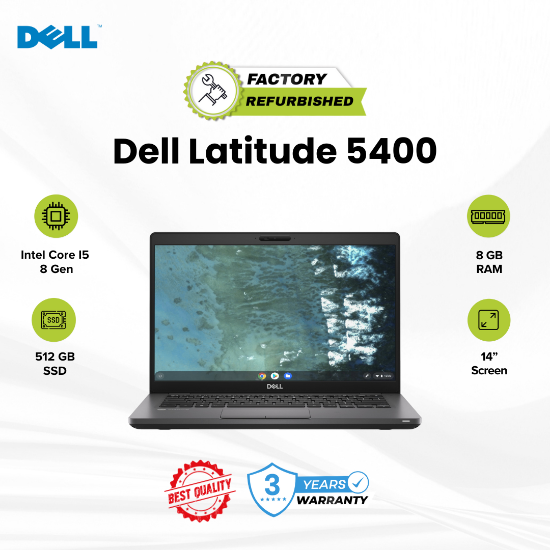 Picture of Dell Latitude 5400 Intel Core i5 8 Gen 8GB 512GB Refurbished A 3 Years