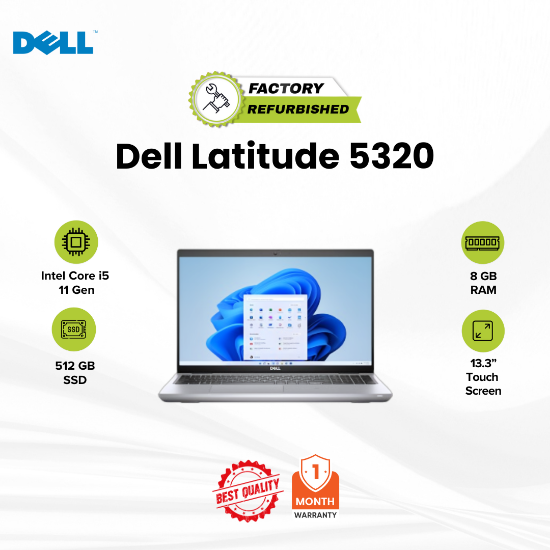 Picture of Latitude 5320 Core i5 11 Gen 8GB 512GB Touch Refurbished B 1 Month