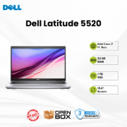 Picture of Dell Latitude 5520 Notebook Core i7 11 Gen 1185G7 32GB 1TB Open Box Metallic Silver 15.6" 3 Years