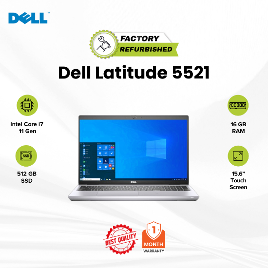 Picture of Dell Latitude 5521 Core i7 11 Gen 16GB 512GB Touch Refurbished B+ 1 Month