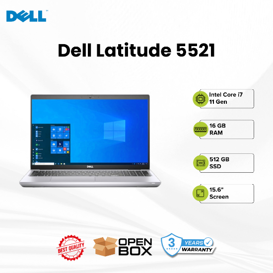 Picture of Dell Latitude 5521 Core i7 11 Gen 16GB 512GB Open Box A+ 3 Years