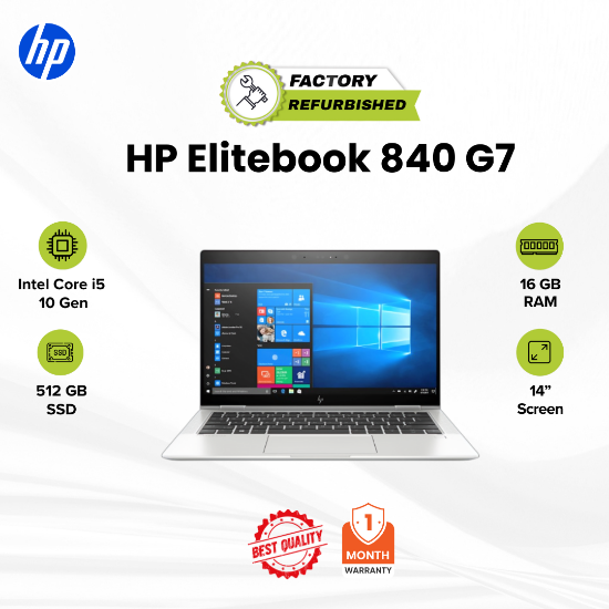 Picture of HP Elitebook 840 G7 Core i5 10 Gen 16GB 512GB Refurbished B 1 Month