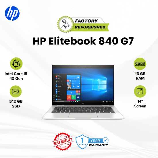 Picture of HP Elitebook 840 G7 Core i5 10 Gen 16GB 512GB Refurbished A 1 Year