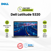 Picture of Dell Latitude 5320 Notebook Core i5 11 Gen 1145G7 8GB 512GB Touch Refurbished Metallic Silver 13.3" 1 Year
