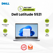 Picture of Dell Latitude 5521 Notebook Core i5 11 Gen 11500H 16GB 512GB Refurbished Metallic Silver 15.6" 1 Year