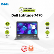 Picture of Dell Latitude 7470 Notebook Core i5 6 Gen 6300U 8GB 256GB Refurbished Black 14" 6 Months