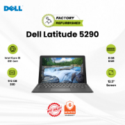 Picture of Dell Latitude 5290 Notebook Core i5 8 Gen 8250U 8GB 512GB Refurbished Black 12.5" 6 Months