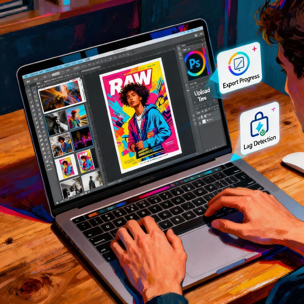 Graphic designing test workstation