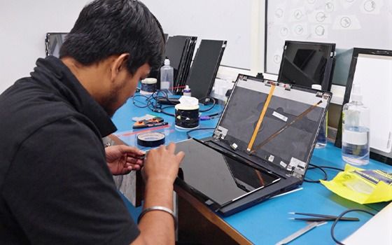 Screen test & calibration